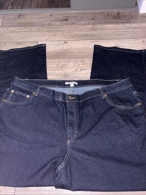 Woman Within dark blue jeans Plus Size